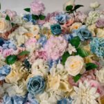 FW074 Colorful flower wall backdrop 8x8ft cloth fabric backup - Image 2