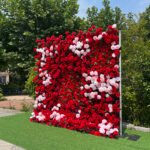 FW080 Red roses ombre flower wall backdrop 8x8ft cloth fabric backup - Image 6