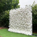 FW081 White roses flower wall backdrop 8x8ft cloth fabric backup - Image 5