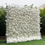 FW081 White roses flower wall backdrop 8x8ft cloth fabric backup - Image 6