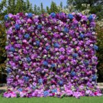 FW082 Purple roses flower wall backdrop 8x8ft cloth fabric backup
