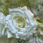FW086 Big white roses flower wall backdrop 8x8ft cloth fabric backup - Image 5