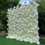 FW086 Big white roses flower wall backdrop 8x8ft cloth fabric backup - Image 7