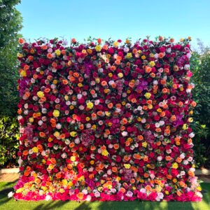 FW087 Colorful flower wall backdrop 8x8ft cloth fabric backup