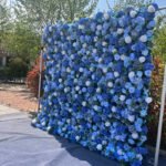 FW089 Blue roses flower wall backdrop 8x8ft cloth fabric backup - Image 4