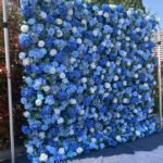 FW089 Blue roses flower wall backdrop 8x8ft cloth fabric backup - Image 5