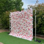 FW091 White and pink roses flower wall backdrop 8x8ft cloth fabric backup - Image 6