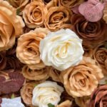 FW092 Autumn roses flower wall backdrop 8x8ft cloth fabric backup - Image 6