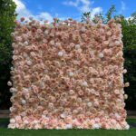 FW093 Dusty roses flower wall backdrop 8x8ft cloth fabric backup