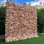 FW093 Dusty roses flower wall backdrop 8x8ft cloth fabric backup - Image 5