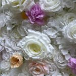 FW094 White roses flower wall backdrop 8x8ft cloth fabric backup - Image 7