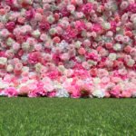 FW097 Pink roses flower wall backdrop 8x8ft cloth fabric backup - Image 4