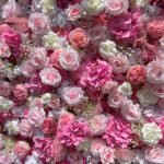FW097 Pink roses flower wall backdrop 8x8ft cloth fabric backup - Image 2