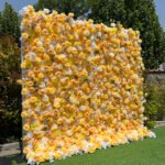 FW098 Yellow roses flower wall backdrop 8x8ft cloth fabric backup - Image 5