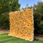 FW098 Yellow roses flower wall backdrop 8x8ft cloth fabric backup - Image 6