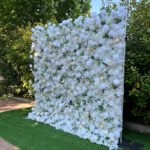 FW100 White roses flower wall backdrop 8x8ft cloth fabric backup - Image 5