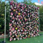 FW101 Leaves with colorful roses flower wall backdrop 8x8ft cloth fabric backup - Image 5