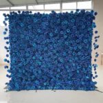 FW118 Royal blue roses flower wall backdrop 8x8ft cloth fabric backup