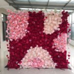FW122 Red roses splicing flower wall backdrop 8x8ft cloth fabric backup