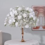 FC0032 White roses orchid flower centerpieces for wedding decoration - Image 10