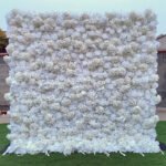 FW107 White roses hydrangea flower wall backdrop 8x8ft cloth fabric backup