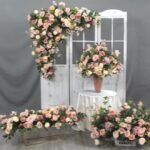 TR0025 Dusty roses table runner for wedding decoration - Image 3