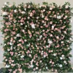 FW108 Leaves with roses flower wall backdrop 8x8ft cloth fabric backup