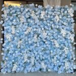 FW110 Blue roses flower wall backdrop 8x8ft cloth fabric backup