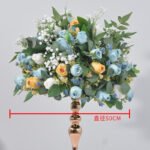 FC0015 Roses bud with leaves flower centerpieces for wedding decoration - Image 16