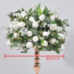 FC0015 Roses bud with leaves flower centerpieces for wedding decoration - Image 13