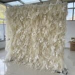 FW116 White pampas leaves flower wall backdrop 8x8ft cloth fabric backup - Image 6
