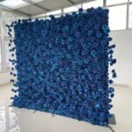 FW118 Royal blue roses flower wall backdrop 8x8ft cloth fabric backup - Image 5