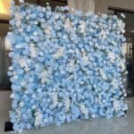 FW110 Blue roses flower wall backdrop 8x8ft cloth fabric backup - Image 5