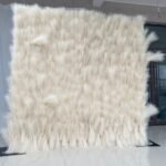 FW111 White pampas flower wall backdrop 8x8ft cloth fabric backup - Image 4