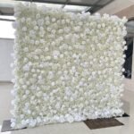 FW113 White hydrangea roses flower wall backdrop 8x8ft cloth fabric backup - Image 3