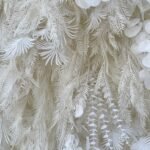 FW116 White pampas leaves flower wall backdrop 8x8ft cloth fabric backup - Image 3