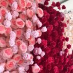 FW122 Red roses splicing flower wall backdrop 8x8ft cloth fabric backup - Image 2