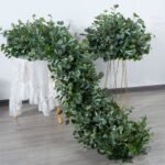 TR0008 Leaves table runner for wedding decoration
