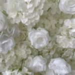 FW113 White hydrangea roses flower wall backdrop 8x8ft cloth fabric backup - Image 5