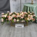 TR0025 Dusty roses table runner for wedding decoration