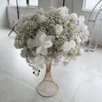 FC0032 White roses orchid flower centerpieces for wedding decoration - Image 5
