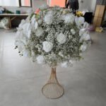 FC0032 White roses orchid flower centerpieces for wedding decoration - Image 2