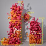BD004 Rosyflower Backdrop flowers hot pink and orange roses for weddings - Image 4