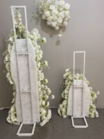 BD005 Rosyflower Backdrop flowers white roses with babysbreath for weddings - Image 6