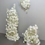 BD005 Rosyflower Backdrop flowers white roses with babysbreath for weddings - Image 4