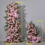 BD008 Rosyflower Backdrop flowers pink roses with leaves for weddings - Image 6