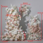 BD009 Rosyflower Backdrop flowers white and dusty roses for weddings - Image 6