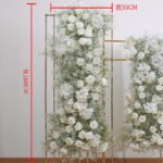 BD006 Rosyflower Backdrop flowers white roses with leaves for weddings - Image 7