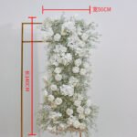 BD006 Rosyflower Backdrop flowers white roses with leaves for weddings - Image 8