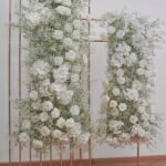 BD006 Rosyflower Backdrop flowers white roses with leaves for weddings - Image 3